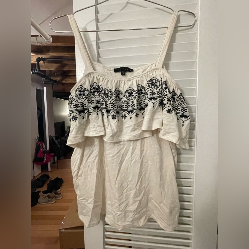 Sanctuary ruffled tank top